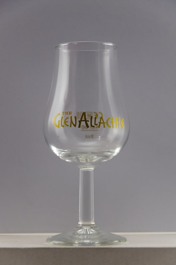 Glenallachie Tasting Glas Form Tulpe mit 2/4cl Eichstrich mit Aufdruck ohne Deckel