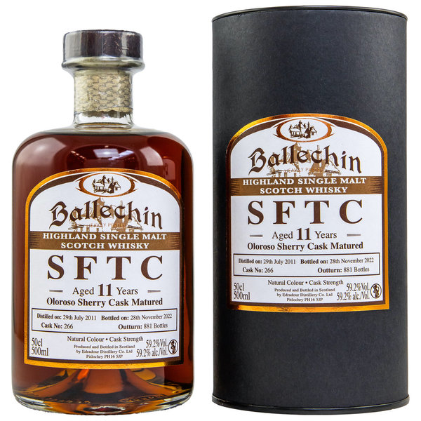 Ballechin 2011/2022 - 11 y.o. - Straight from the Cask Oloroso Sherry Cask #266